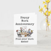 Happy Work Jubileum van je werk vrienden Kaart (Gele Bloem)
