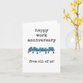 Happy Work Jubileum van ons allemaal, Birds Kaart (Gele Bloem)