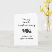 Happy Work Jubileum, vandaag kunt u ontspannen Kaart (Gele Bloem)