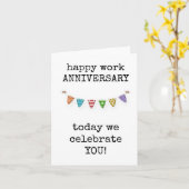 Happy Work Jubileum, vandaag vieren we jullie Kaart (Gele Bloem)