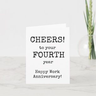 Happy Work Jubileum vierde jaar Kaart