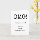 Happy Work Jubileum Wenskaart, Grappig Kaart (Gele Bloem)