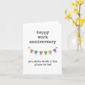 Happy Work Jubileum Wenskaart Kaart (Gele Bloem)