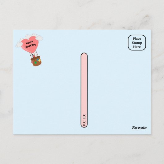 Happy World Briefkaart Day Cat in het Briefkaart (Achterkant)