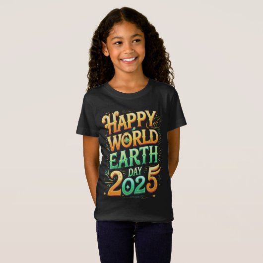 Happy World Earth Day T-shirt (Voorkant volledig)