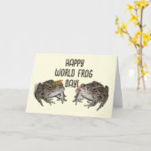 Happy World Frog Day Kaart (Gele Bloem)