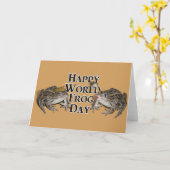 Happy World Frog Day Kaart (Gele Bloem)