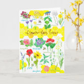 Happy World Honey Bee Day Bloemen voor Bijen Kaart (Gele Bloem)
