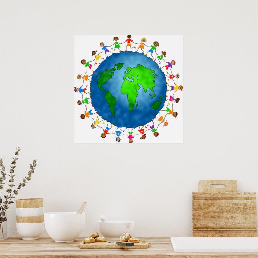 Happy World Kinder Poster (Keuken)