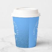 Happy World Kinderdag Blauwe Glitter Papieren Bekers (Links)