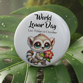 Happy World Lemurs Day | Afgelopen vrijdag in okto Ronde Button 5,7 Cm