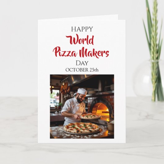 Happy World Pizza Makers Day  | October 25th Kaart (Voorkant)