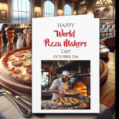 Happy World Pizza Makers Day  | October 25th Kaart