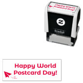 Happy World Postcard Day for postcrossing/penpal Zelfinktende Stempel (In situ)