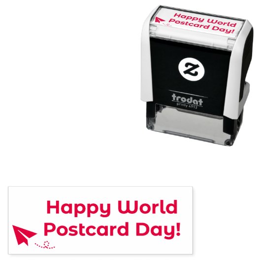 Happy World Postcard Day for postcrossing/penpal Zelfinktende Stempel (In situ)