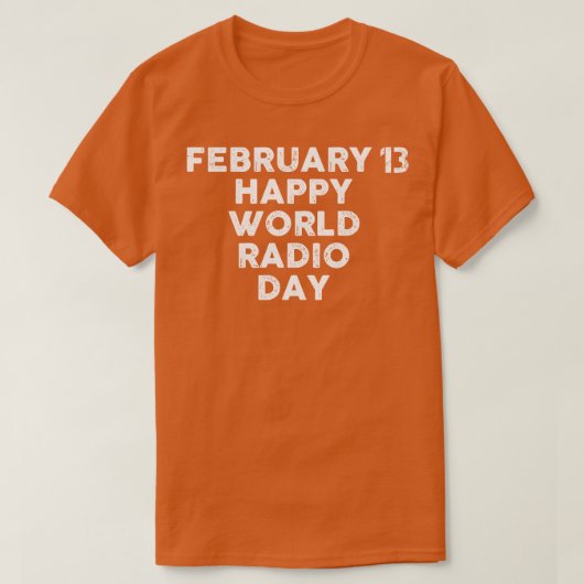 Happy World Radio Day T-shirt (Design voorkant)