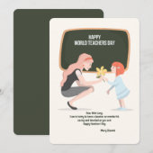 Happy World Teachers Day Card Kaart (Voorkant / Achterkant)