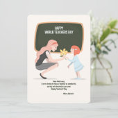 Happy World Teachers Day Card Kaart (Staand voorkant)