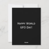 Happy World UFO Day Kaart (Achterkant)