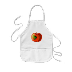 Happy Worm in Red Apple Kinderen Schort