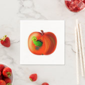 Happy Worm in Red Apple Servet (Insitu)