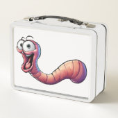 Happy Worm Metal Lunchbox (Achterkant)