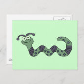 Happy Worm Tshirts en cadeautjes Briefkaart (Voorkant / Achterkant)