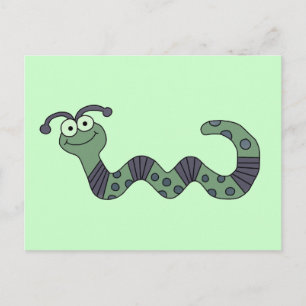 Happy Worm Tshirts en cadeautjes Briefkaart