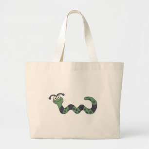 Happy Worm Tshirts en cadeautjes Grote Tote Bag