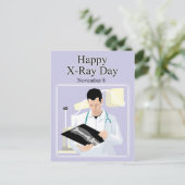 Happy X-Ray Dag 8 november Briefkaart (Staand voorkant)