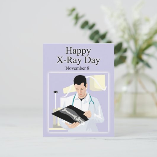 Happy X-Ray Dag 8 november Briefkaart (Staand voorkant)