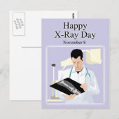 Happy X-Ray Dag 8 november Briefkaart (Voorkant / Achterkant)
