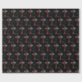 Happy Xmas blak Cadeaupapier (Vlak)