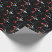 Happy Xmas blak Cadeaupapier (Hoek)