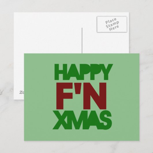 Happy Xmas humor Feestdagenkaart (Voorkant / Achterkant)