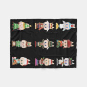 Happy Xmas Labubu Lover Cute Labubu The Monsters C Fleece Deken (Voorkant (Horizontaal))