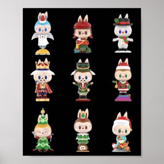 Happy Xmas Labubu Lover Cute Labubu The Monsters C Poster (Voorkant)