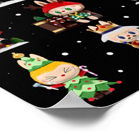 Happy Xmas Labubu Lover Cute Labubu The Monsters C Poster (Hoek)