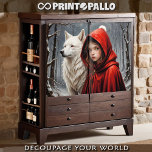 Happy XMas Red Riding capuchon (en de wolf) Tissuepapier<br><div class="desc">Vier de feestdagen met ons prachtige decoupage-tissuepapier met kerstthema. Elk ontwerp is gemaakt om je creativiteit te inspireren,  waardoor het gemakkelijk is om prachtige decoraties en gepersonaliseerde geschenken te creëer. Laat je fantasie de vrije loop – ontdek vandaag nog ons exclusieve collectie!</div>