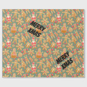 Happy Xmas Santa Cadeaupapier (Vlak)
