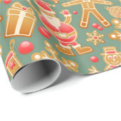 Happy Xmas Santa Cadeaupapier (Rol Hoek)