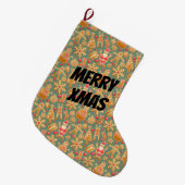 Happy Xmas Santa Grote Kerstsok (Voorkant (Hangend))