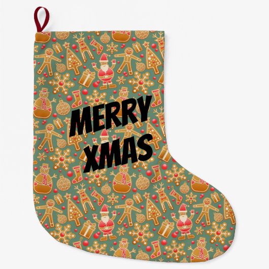 Happy Xmas Santa Grote Kerstsok (Voorkant)