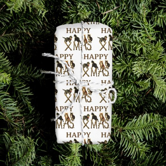 Happy Xmas Schattige Cat Kitten Christmas Cadeaupapier