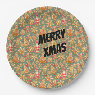Happy Xmas symbolen Papieren Bordje