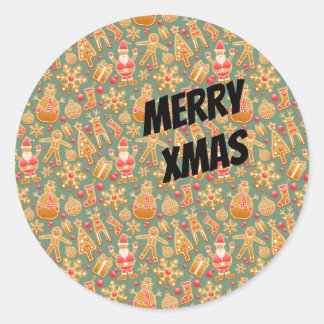 Happy Xmas symbolen Ronde Sticker