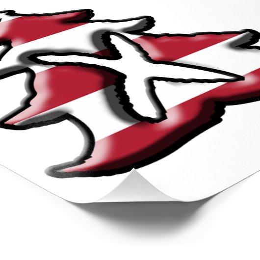 Happy Xmas USA Patriottische Kerstbomen Perfect Poster (Hoek)