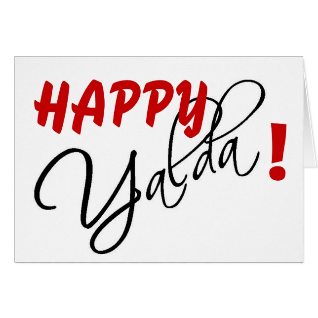 Happy Yalda. (Voorkant Horizontaal)