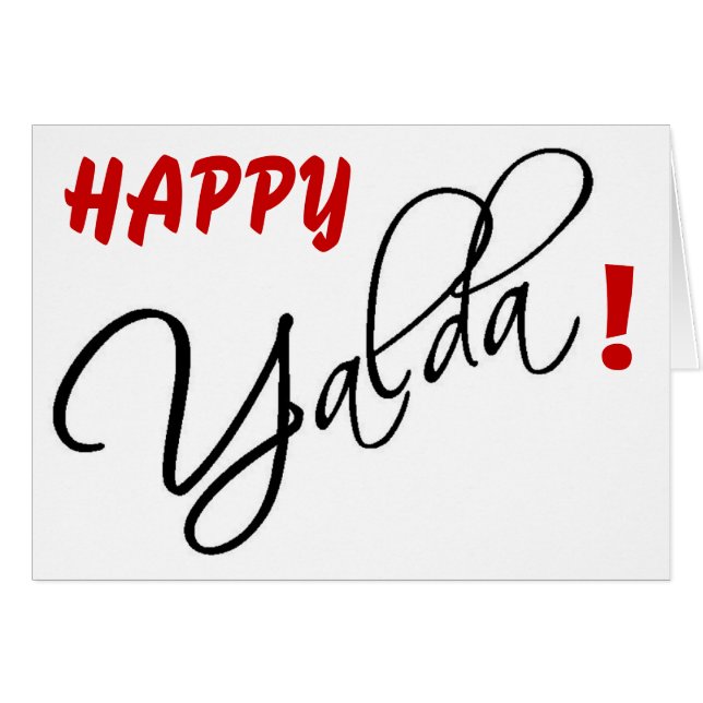 Happy Yalda. (Voorkant Horizontaal)