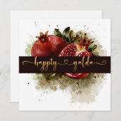 Happy Yalda Nochtavond Uitnodiging tot herdenking (Voorkant / Achterkant)